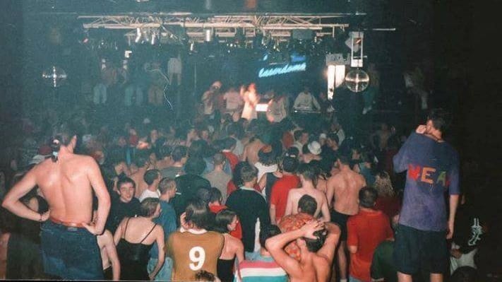 Flyer for event Shelley's Laserdome defined a generation of ravers.