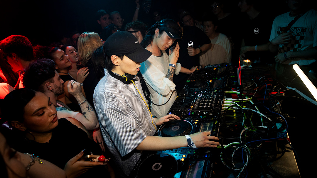 Photo of set DJ EBP b2b QiuQiu.