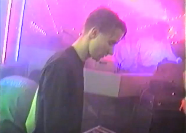 Photo of set Autechre: live at Sweatbox 2, Bojangles, 1991.