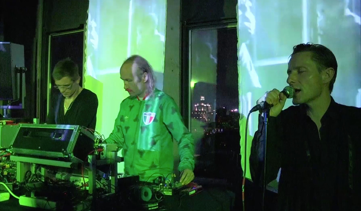 Photo of set GusGus.