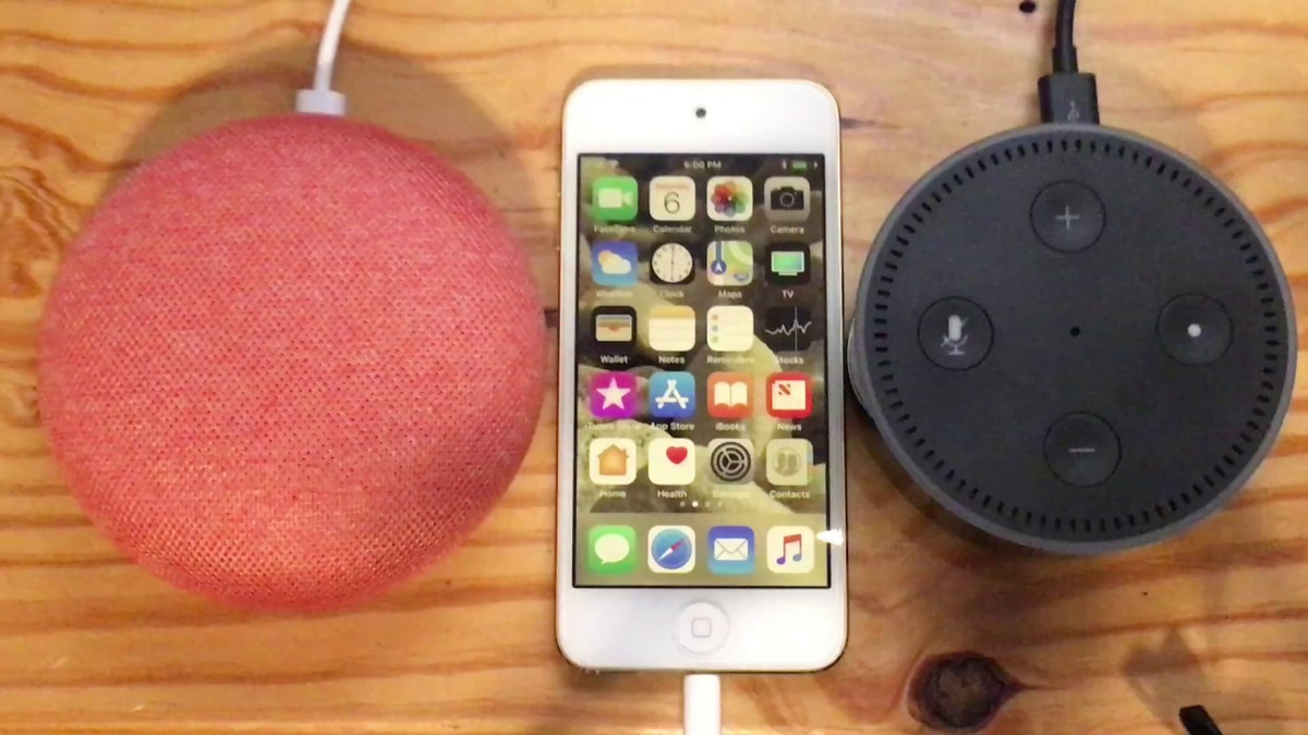Photo of set Siri, Alexa and Google Home in infinite looping conversation.