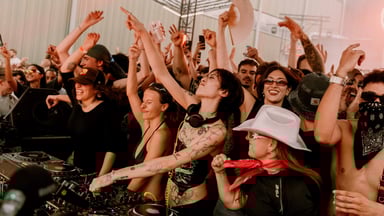 Photo of set DJ AYA.