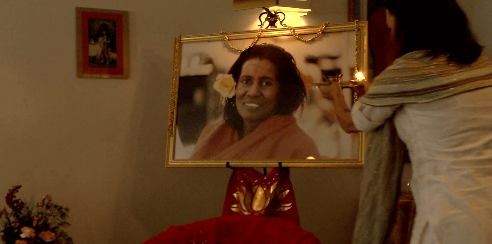 Flyer for event ASHRAM: The Spiritual Community of Alice Coltrane Turiyasangitananda.