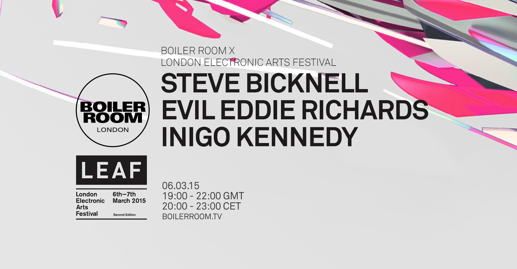 Boiler Room x LEAF flyer