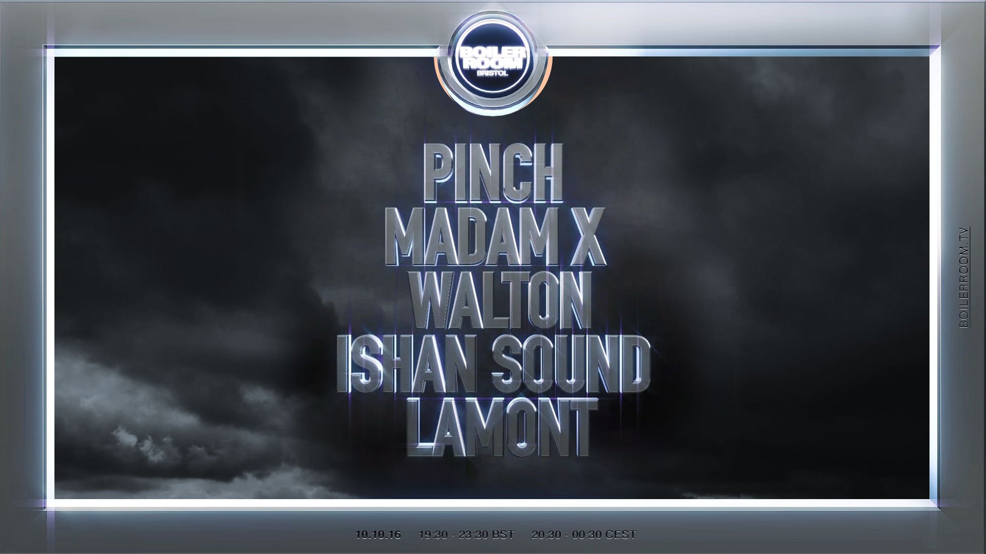 Boiler Room Bristol: Pinch, Madam X, Walton, Ishan Sound, Lamont flyer