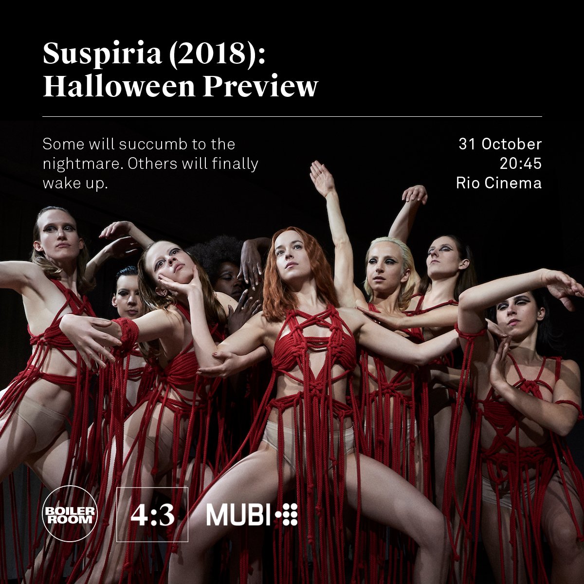 4:3 presents: 'Suspiria' (2018) Halloween Preview flyer