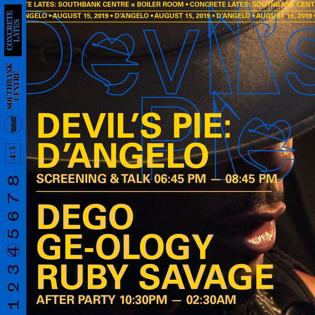 4:3 x Southbank Centre: D'Angelo Screening + Afterparty flyer