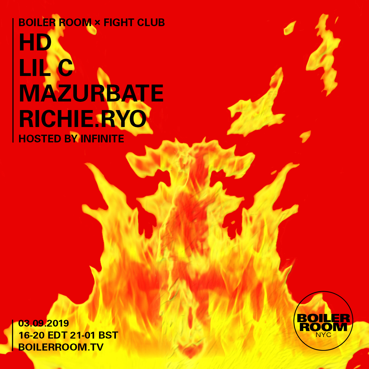 Boiler Room NYC: Fight Club flyer