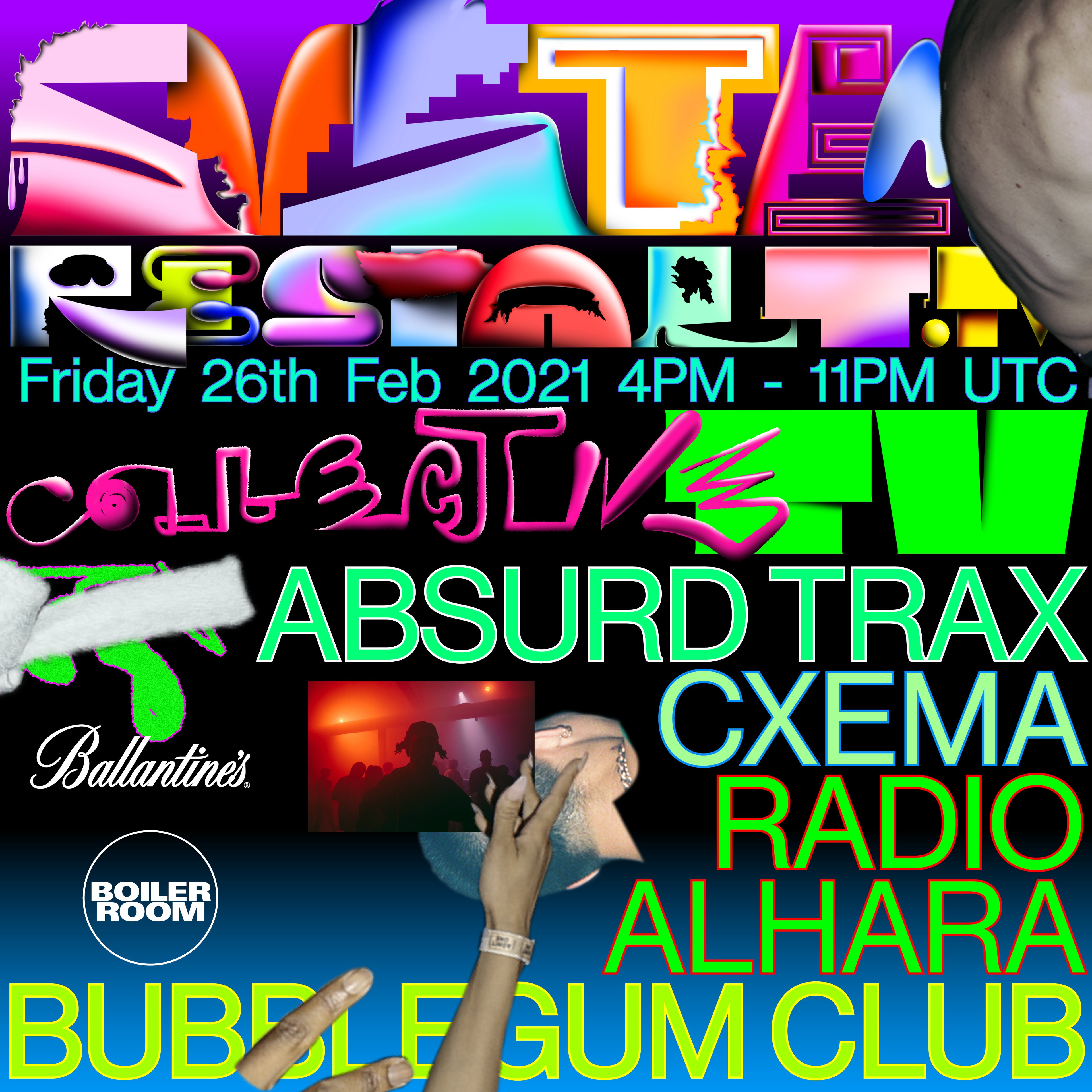 Collective TV: Cxema, Radio Alhara, Absurd Trax, Bubblegum flyer