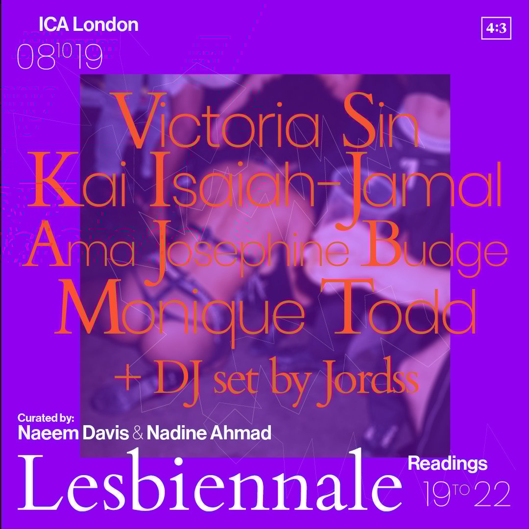4:3 - LESBIENNALE 2019: Readings flyer