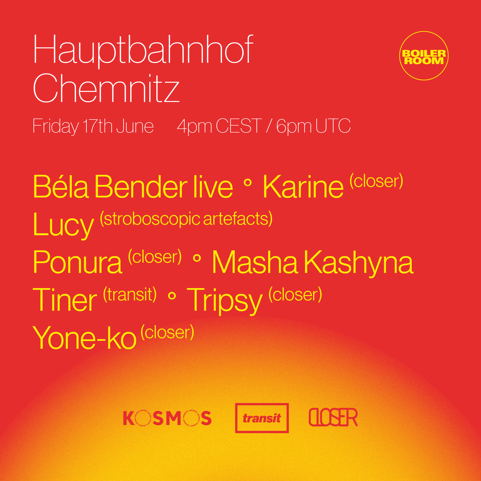 Kosmos Festival x Closer x Transit flyer