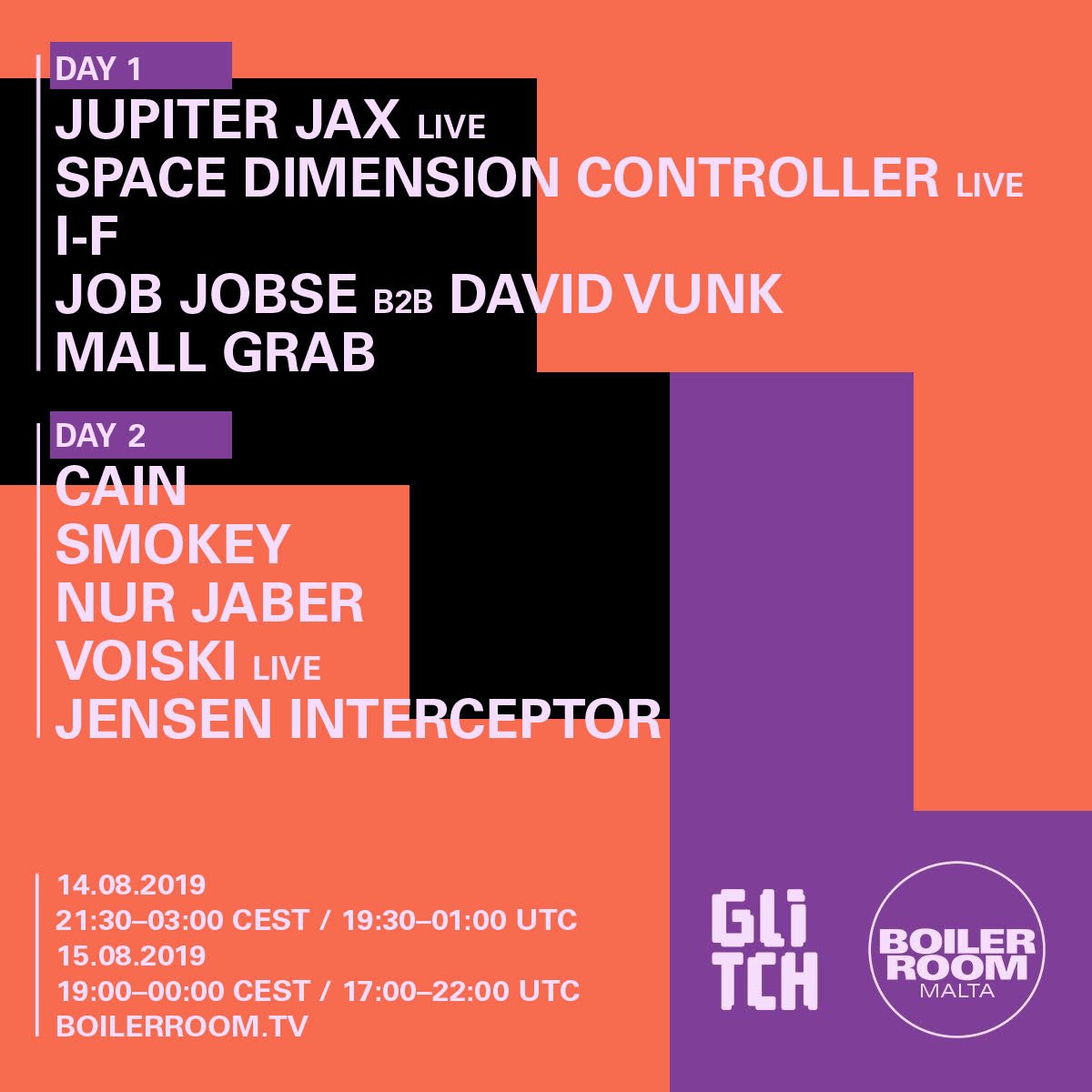 Glitch festival flyer