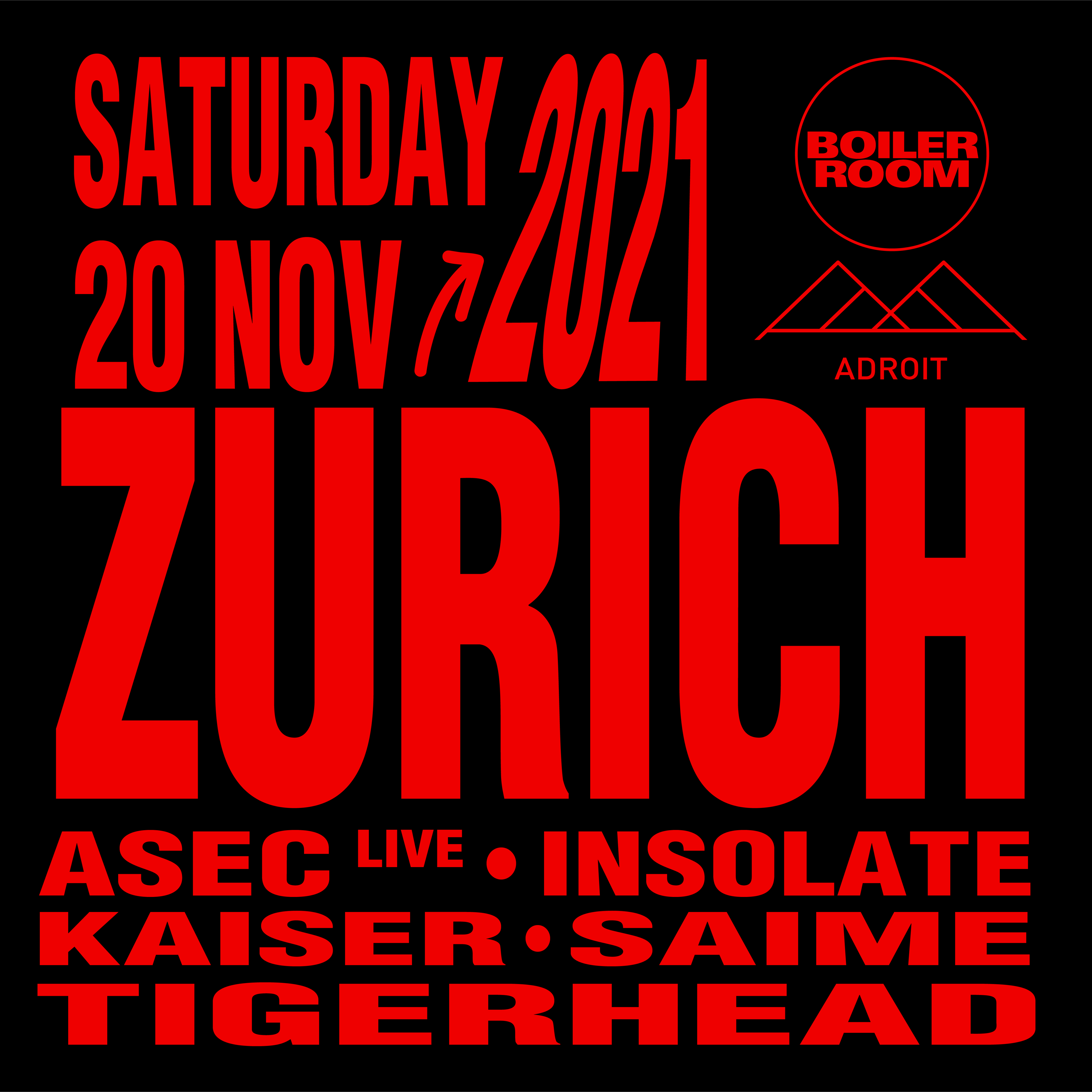 Boiler Room: Zürich flyer