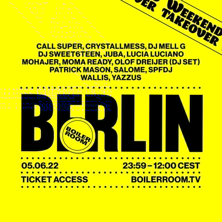 Flyer for event Boiler Room: Berlin - Bank Holiday Sunday.