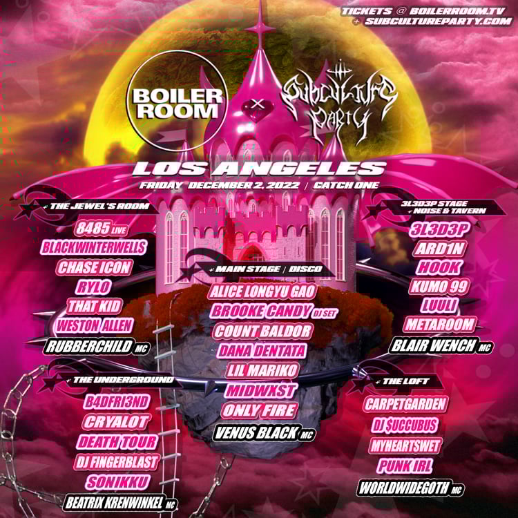 Flyer for event Subculture Party | Day 1.