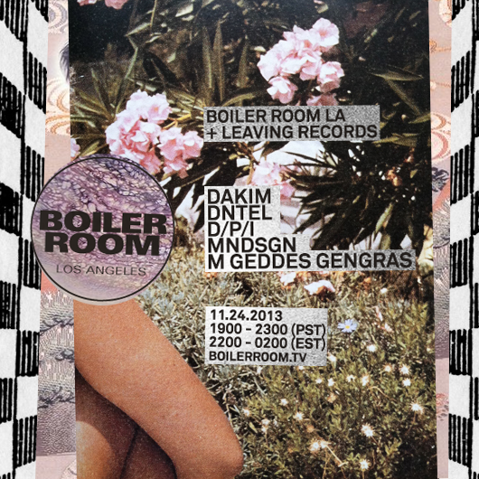Flyer for event Leaving Records w/ Dakim, Dntel, D/P/I + more.