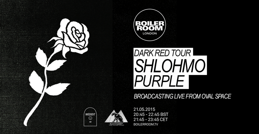 Flyer for event Shlohmo & Purple.