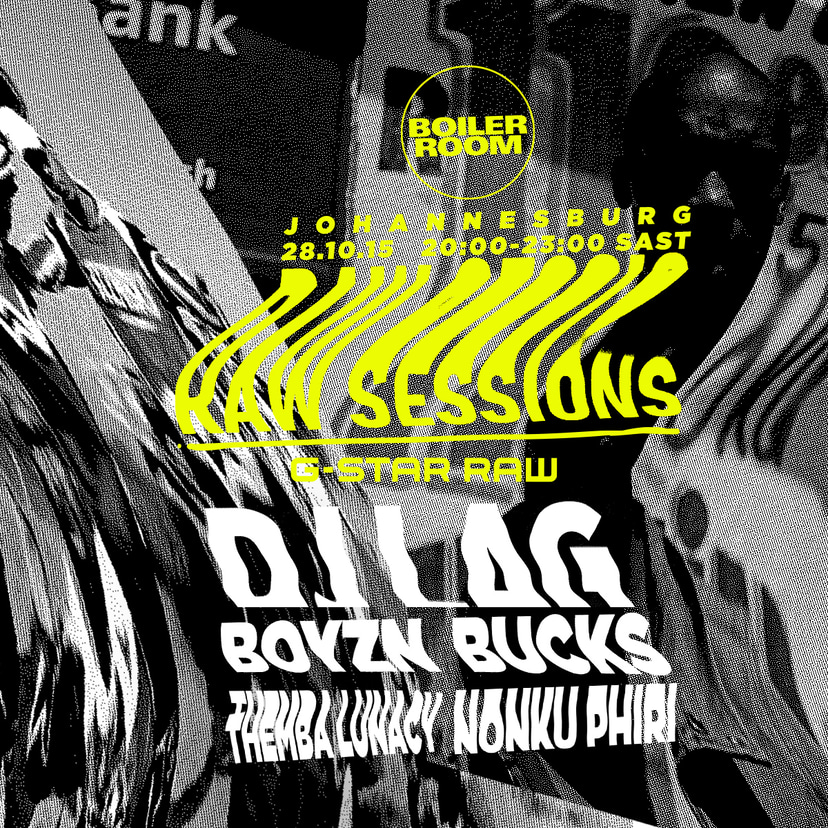 Flyer for event G-Star RAW Sessions: Johannesburg.