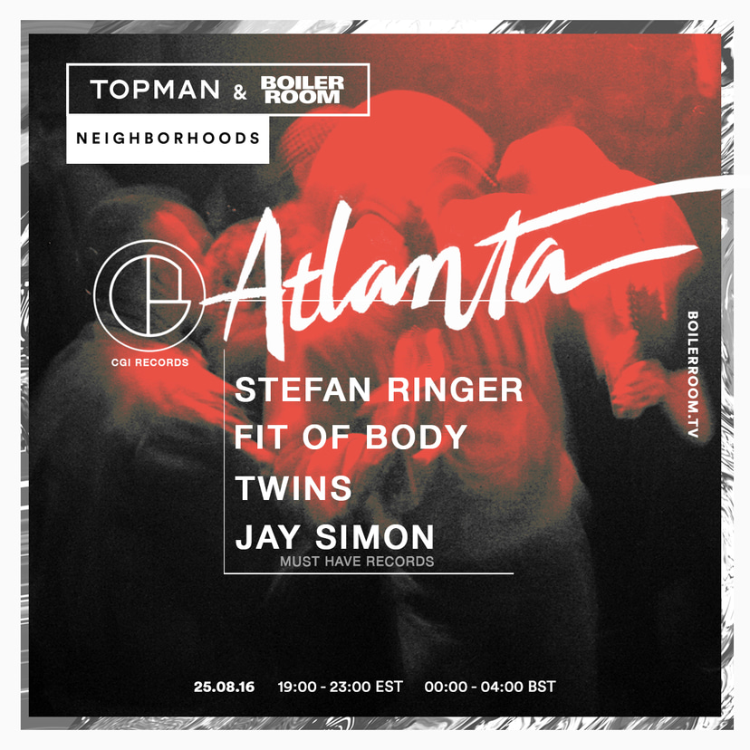 Flyer for event Topman Neighborhoods: CGI Records, Atlanta.