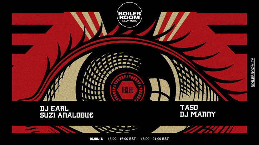 Flyer for event DJ Earl, Suzi Analogue, TASO, DJ Manny "Studio Session".