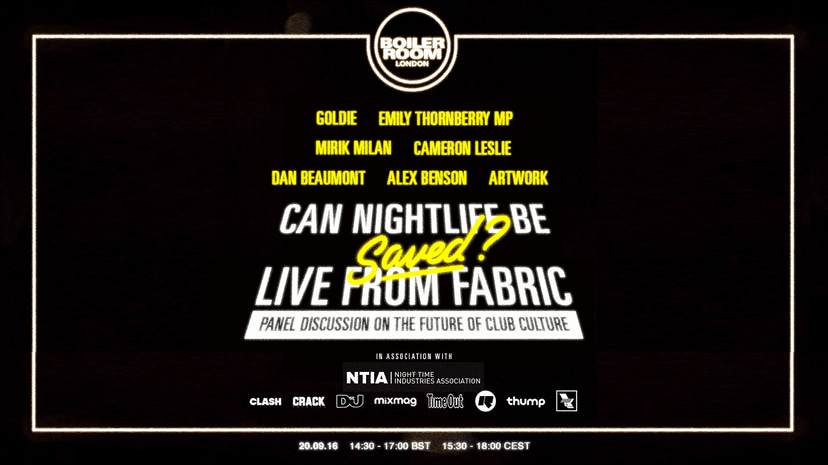 Flyer for event UK: Can Nightlife be Saved? Live from Fabric.