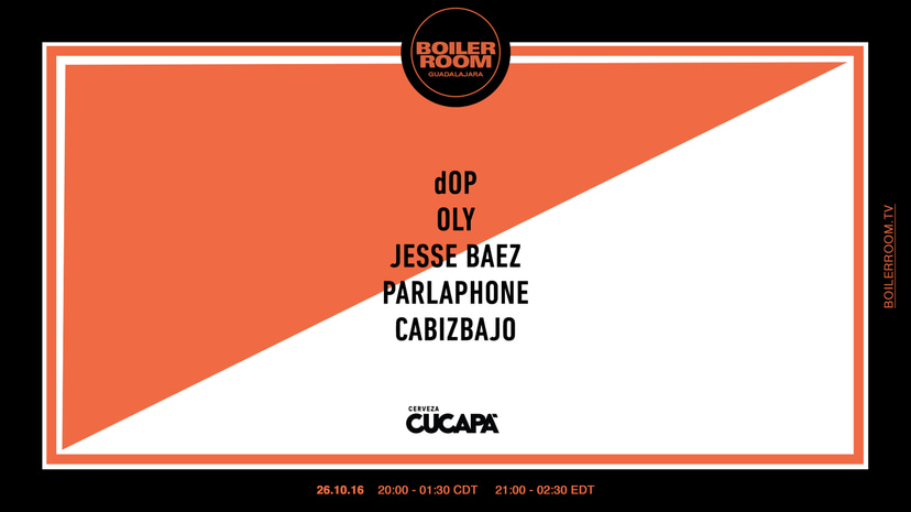 Flyer for event Guadalajara: dOP, OLY, Jesse Baez, + more.