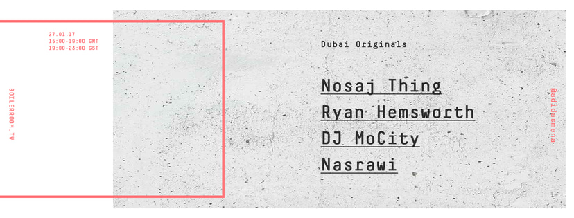 Flyer for event Boiler Room & adidas Originals: Dubai Originals.