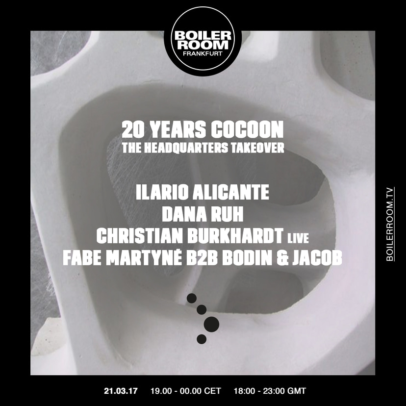 Flyer for event Frankfurt: Celebrating 20 Years of Cocoon.