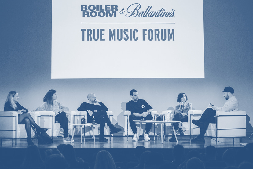 Flyer for event Boiler Room & Ballantine's True Music Forum:  The Role of Artists.