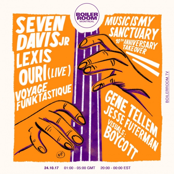 Flyer for event Montréal: Music Is My Sanctuary 10th Anniversary.