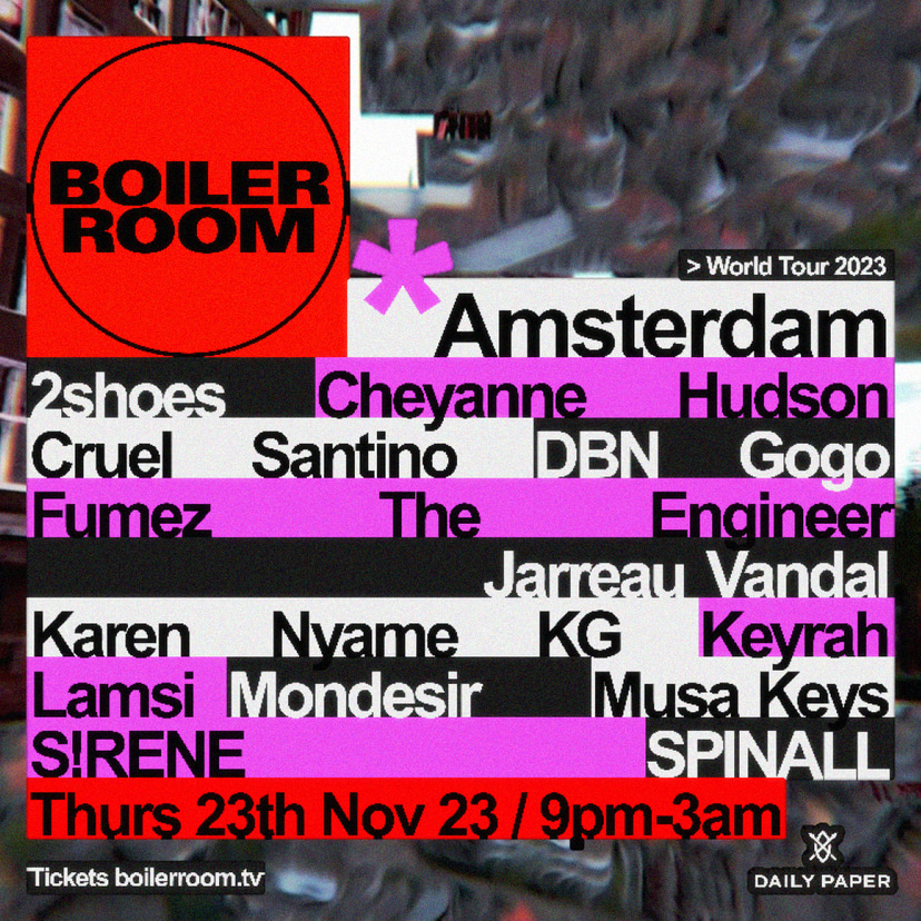 Flyer for event Amsterdam | Thursday.