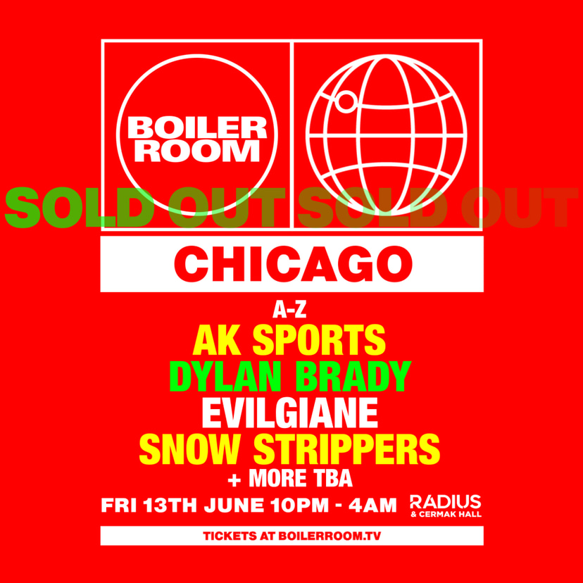 Flyer for event Chicago | Friday.