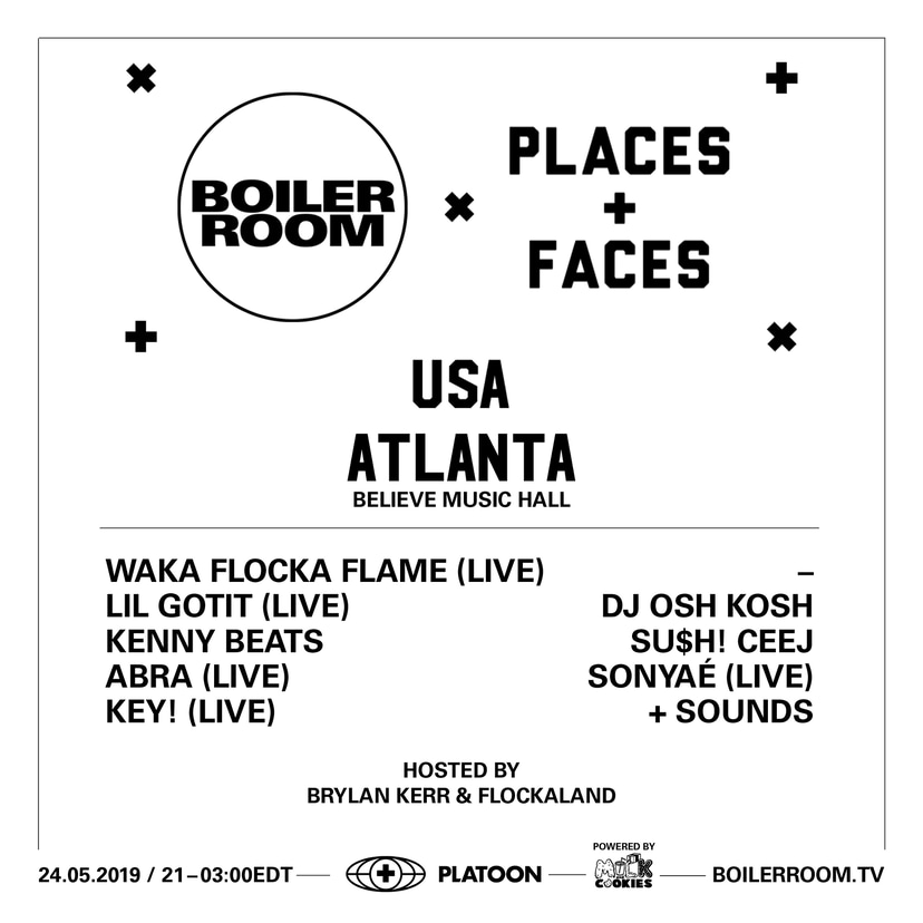 Flyer for event Places+Faces: Atlanta.