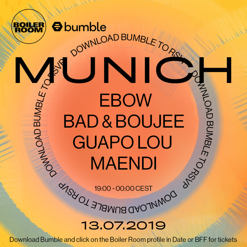 Flyer for event BUMBLE Munich.