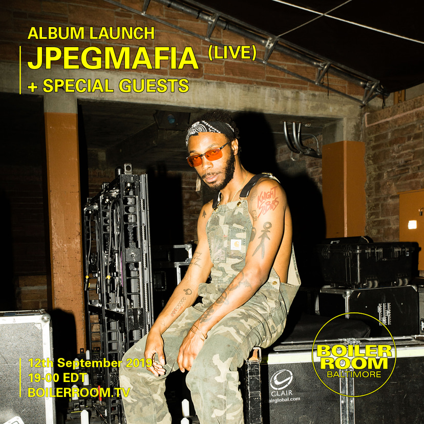 Flyer for event Baltimore: JPEGMAFIA Album Launch.