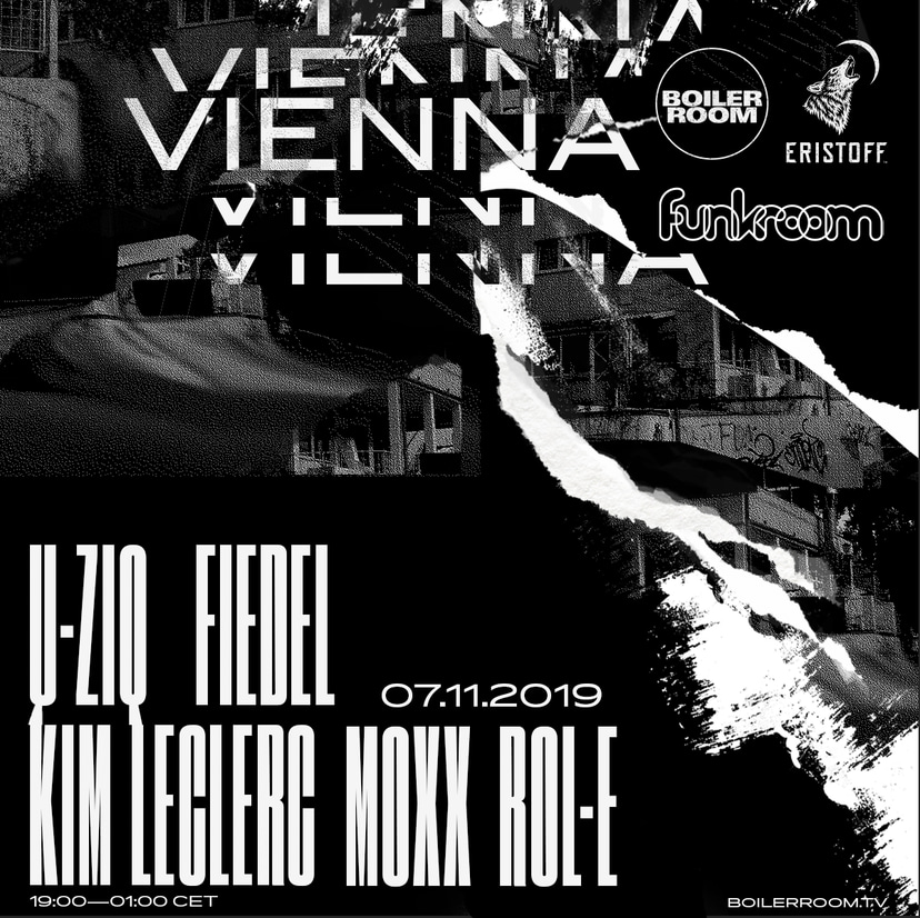 Flyer for event Boiler Room x Eristoff x Funkroom: Vienna.
