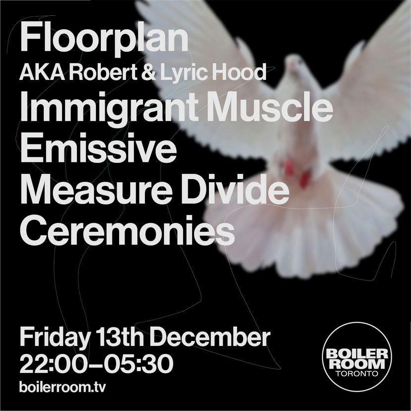 Flyer for event Boiler Room Toronto: Floorplan.