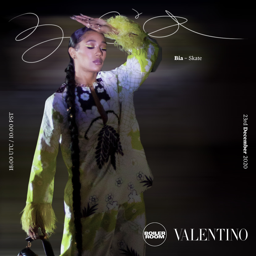 Flyer for event Boiler Room x Valentino: "Skate" by BIA.