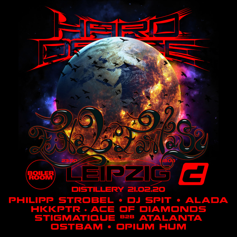 Flyer for event Boiler Room Leipzig: HARD DANCE x DISTILLERY.