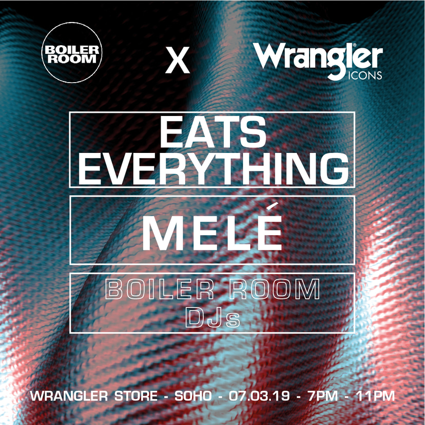 Flyer for event Boiler Room & Wrangler Icons : Eats Everything.