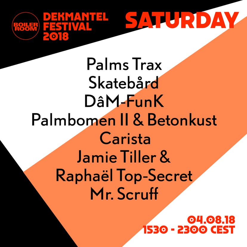 Flyer for event Dekmantel 2018 Saturday.