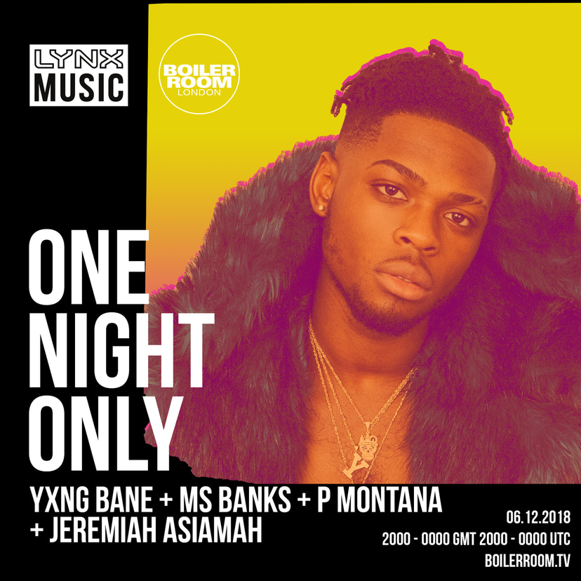Flyer for event Boiler Room x LYNX Music: One Night Only London.