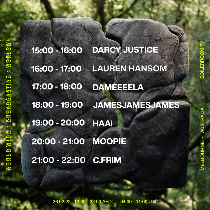 Flyer for event Boiler  Room x Sugar Mountain 2022.