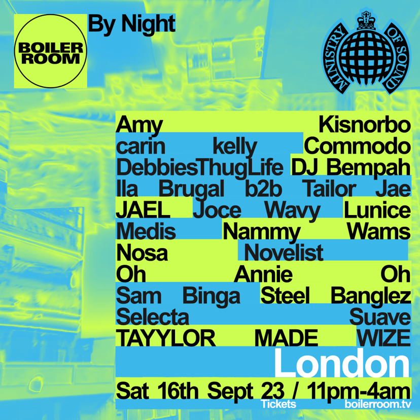 Flyer for event London By Night | Ministry of Sound.