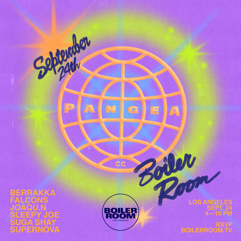 Flyer for event Boiler Room LA: Pangea Sound.
