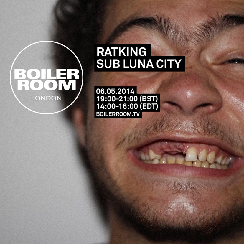 Flyer for event London: Ratking and Sub Luna City.