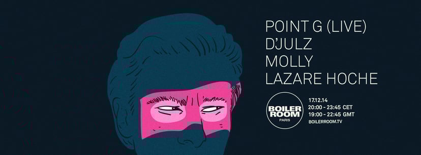 Flyer for event Paris: Point G, D'Julz, Molly & Lazare Hoche.
