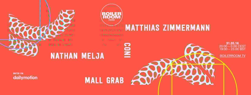 Flyer for event Boiler Room Paris x Dailymotion Weird House session.
