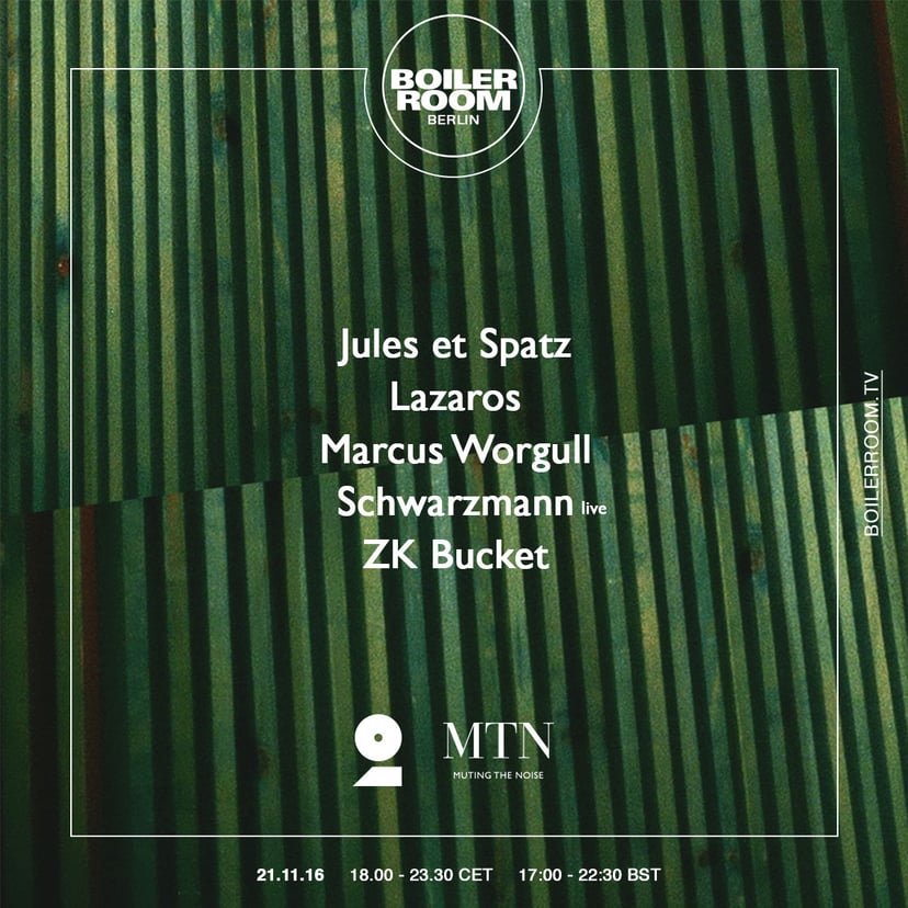 Flyer for event Boiler Room Berlin: Muting the Noise.