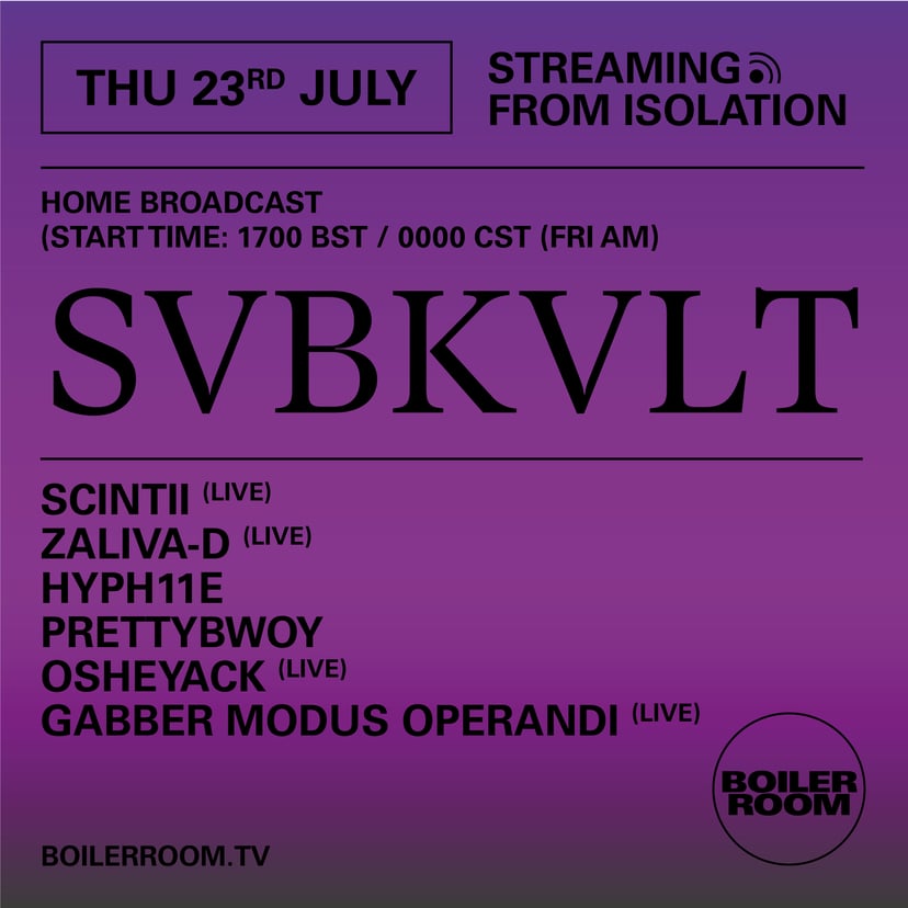 Flyer for event Streaming From Isolation with SVBKVLT.